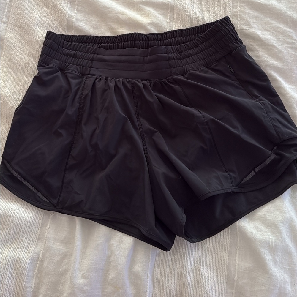 Lululemon Black High-Waisted Workout  Shorts
